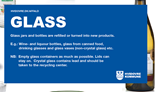 Glass waste sign